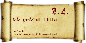 Nógrádi Lilla névjegykártya